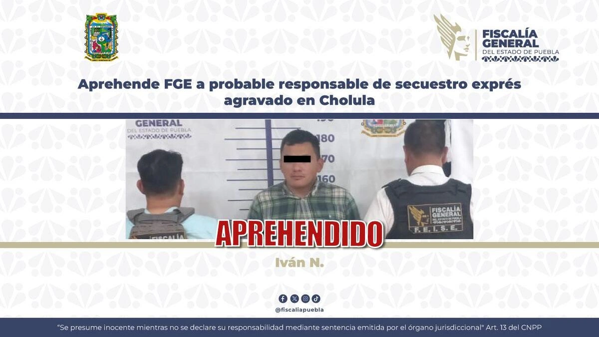 Envían a prisión a Iván Cuautle, exsíndico de San Pedro Cholula