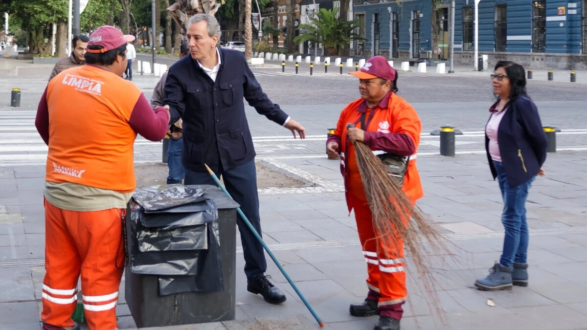 Realizan operativo de limpieza en Puebla tras concluir actividades por Semana Santa 