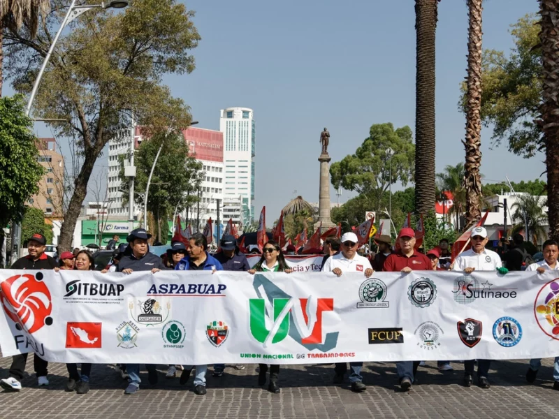 Anuncian cierres viales por marcha del 1 de mayo en Puebla