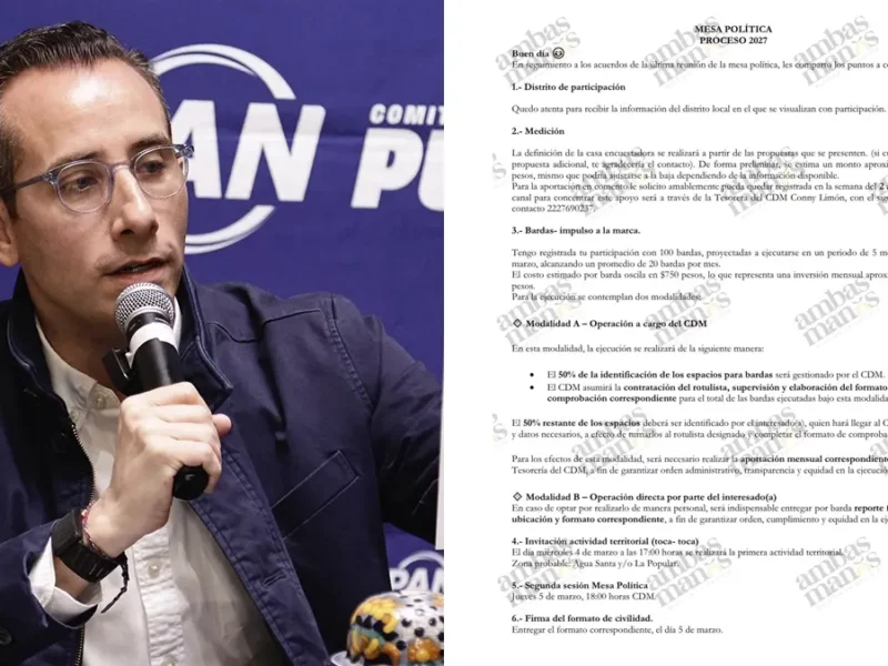 Mario Riestra pide 15 mil pesos mensuales por aspirante a candidato del PAN  