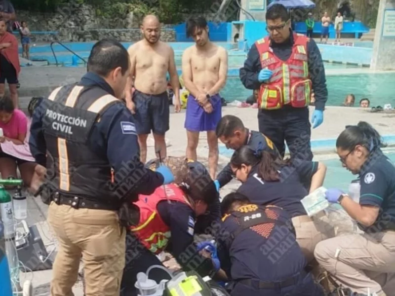 Muere niño de 10 años ahogado en alberca del balneario Agua Azul