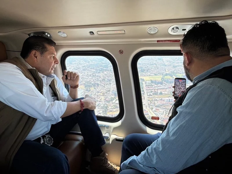 Armenta supervisa operativo con helicópteros durante Semana Santa en Puebla