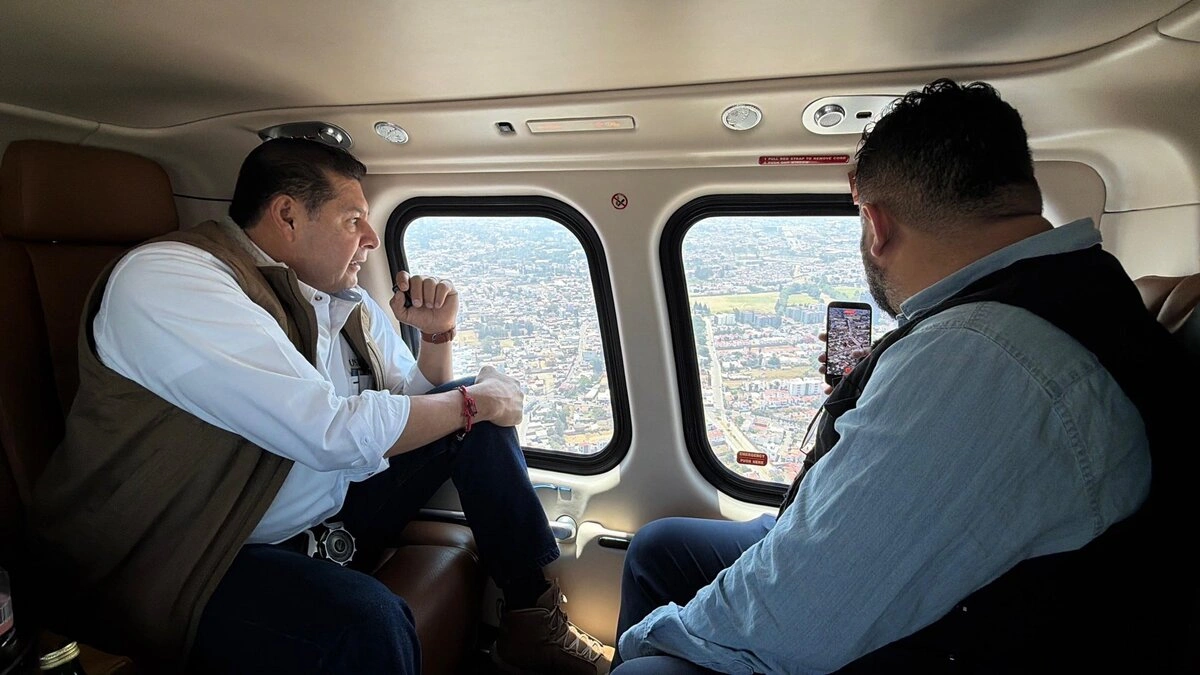 Armenta supervisa operativo con helicópteros durante Semana Santa en Puebla