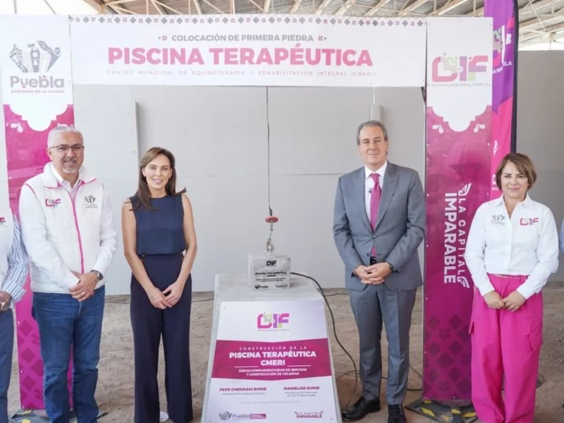 Coloca Pepe Chedraui la primera piedra de una piscina terapéutica en el Cmeri