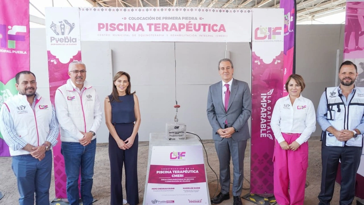 Coloca Pepe Chedraui la primera piedra de una piscina terapéutica en el Cmeri