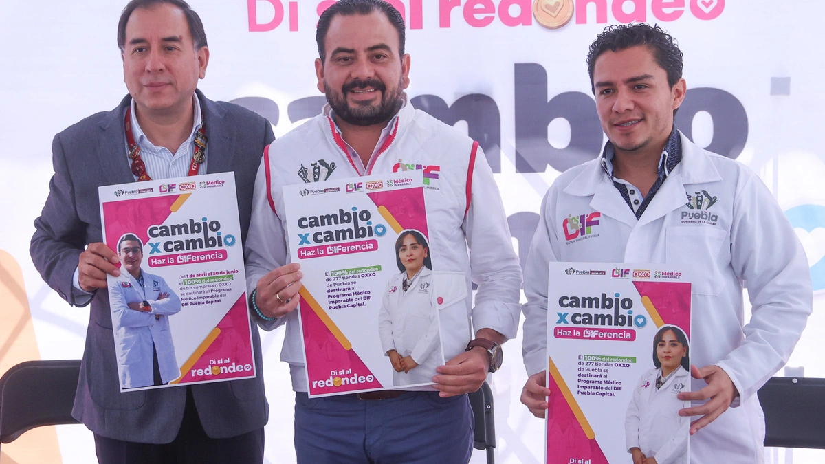 Lanzan en Puebla campaña de redondeo en OXXO para la campaña “Médico Imparable”  