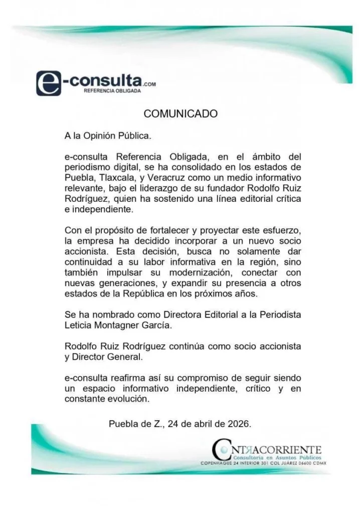 Oficialmente se concretó la venta de e-consulta por lo que tendrá una nueva etapa, aunque Rodolfo Ruiz continuará como socio y director general. 
