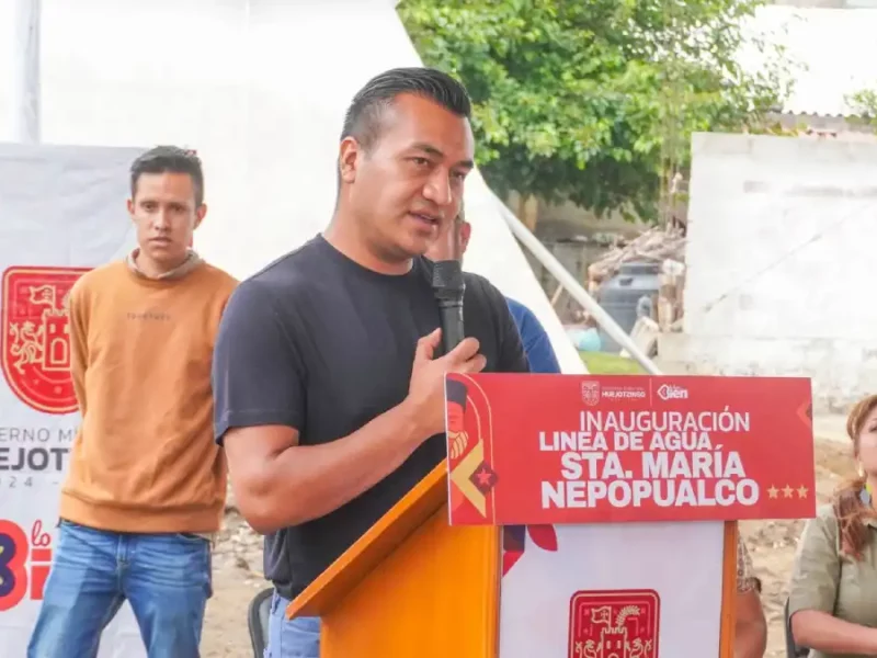 Roberto Solís entrega ampliación Histórica de la red de agua potable en Nepopulaco; 4 mil personas serán beneficiadas