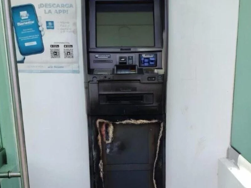 Intentan saquear cajero del Banco Bienestar en Ayotoxco de Guerrero