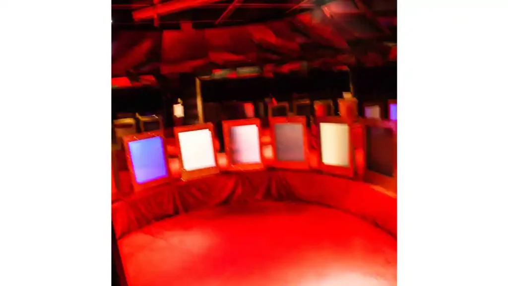 Escenario de uno de los lugares que ofrece peep Shows en Ámsterdam.