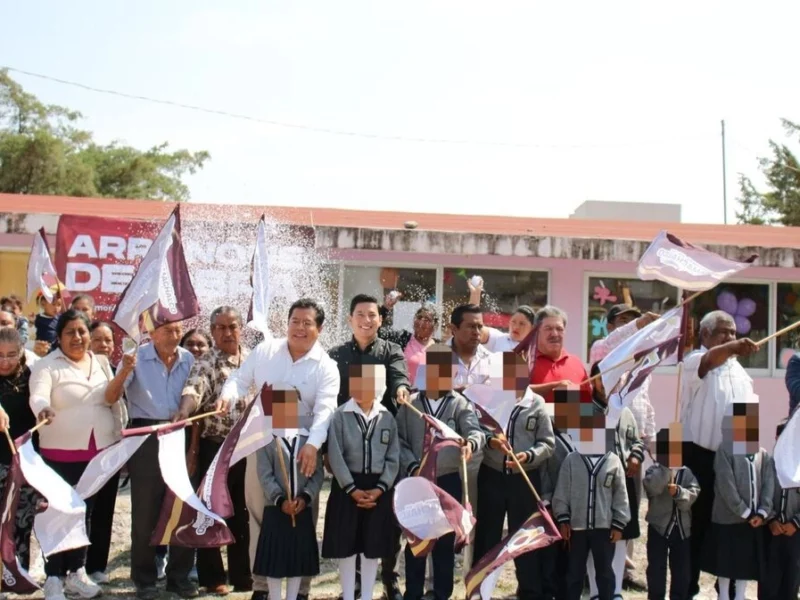 Inicia construcción de aula para preescolar en El Salado, Tecamachalco