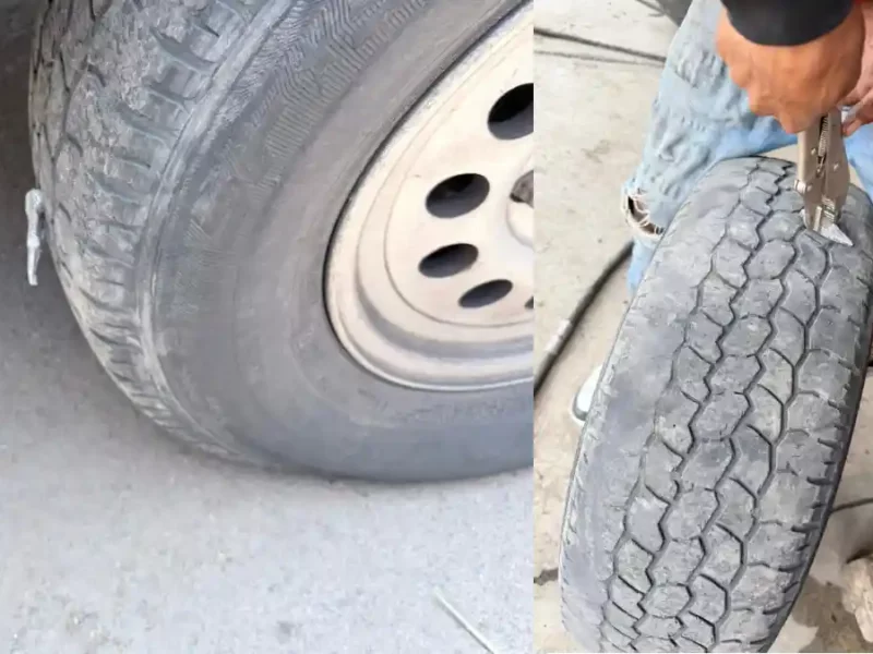 Automovilista alerta por ponchallantas en el Periférico Ecológico.