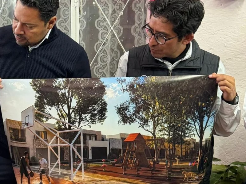 Andrés Villegas regresa al Barrio de San Juan; entrega el proyecto para el parque y la cancha deportiva