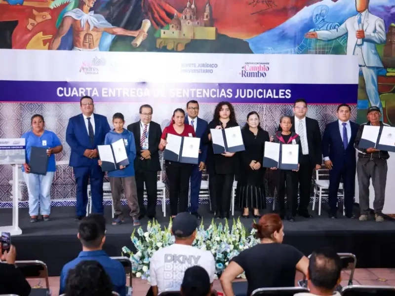 Gobierno de San Andrés Cholula entrega sentencias judiciales e inaugura módulo de atención jurídica