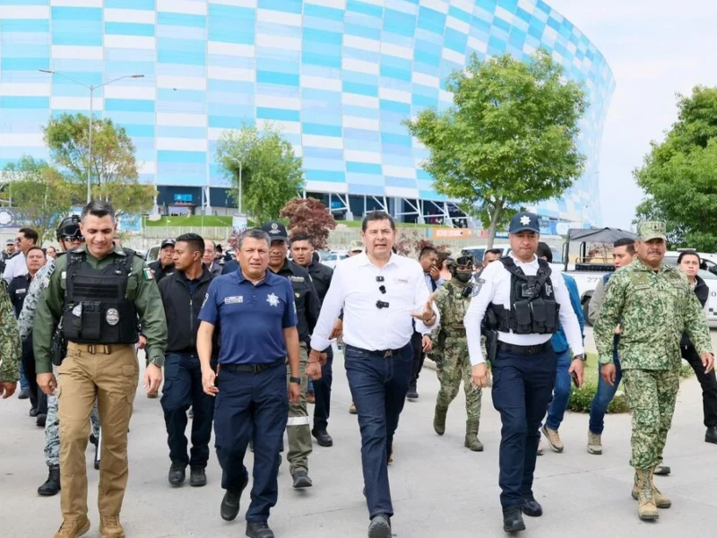 Supervisa Armenta operativo de seguridad por partido México vs Ghana en Puebla