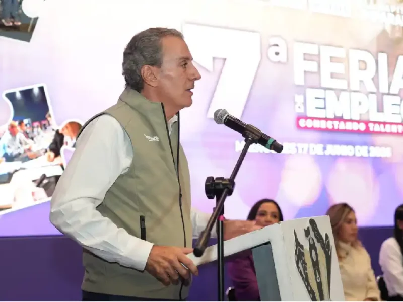 Pepe Chedraui encabezando feria del empleo