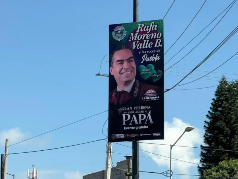 Rafa Moreno Valle Buitrón se promociona con su “concierto del Día del Padre” en Puebla  