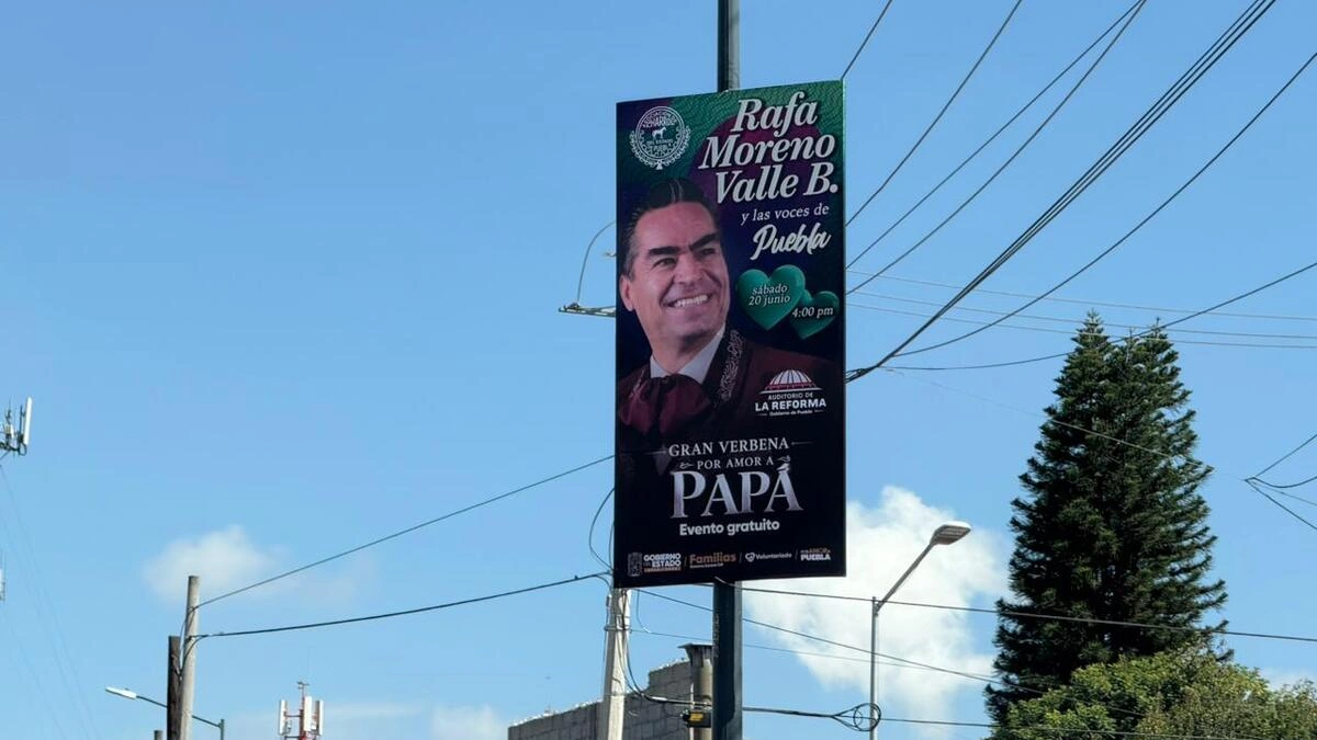 Rafa Moreno Valle Buitrón se promociona con su “concierto del Día del Padre” en Puebla  