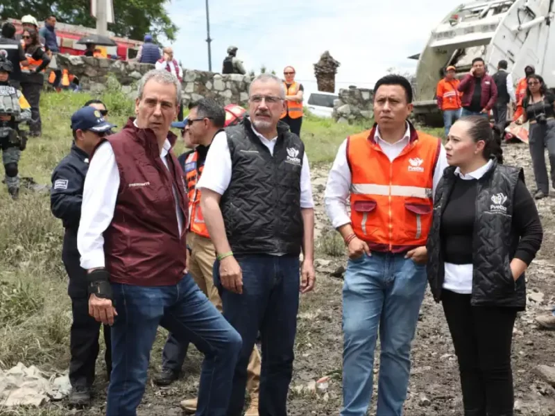 Inspecciona Pepe Chedraui labores en el vaso regulador Puente Negro, así como afectaciones en la zona