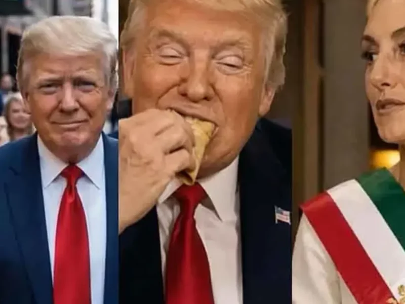 Trump publica polémico video generado con IA donde aparece comiendo tacos con Sheinbaum