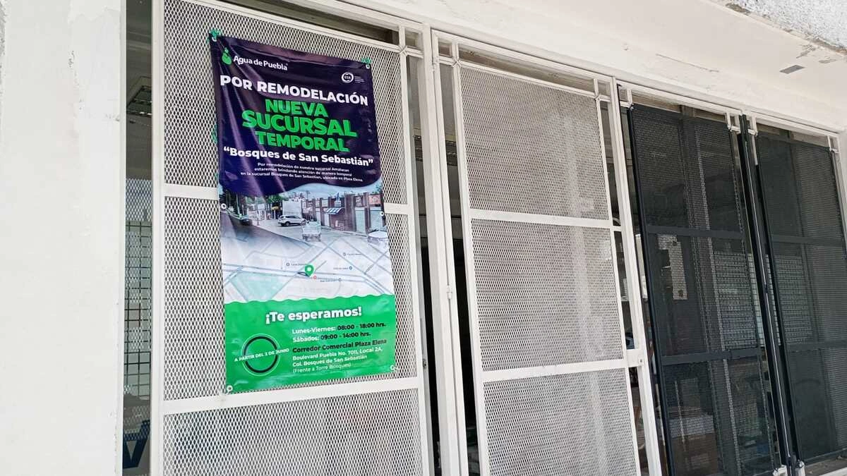 Por trabajos de remodelación cierran temporalmente la sucursal de Agua de Puebla en Amalucan