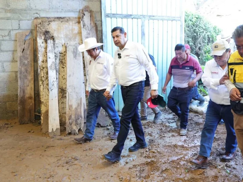 Armenta supervisa atención tras lluvias y deslaves en la Sierra Negra de Puebla