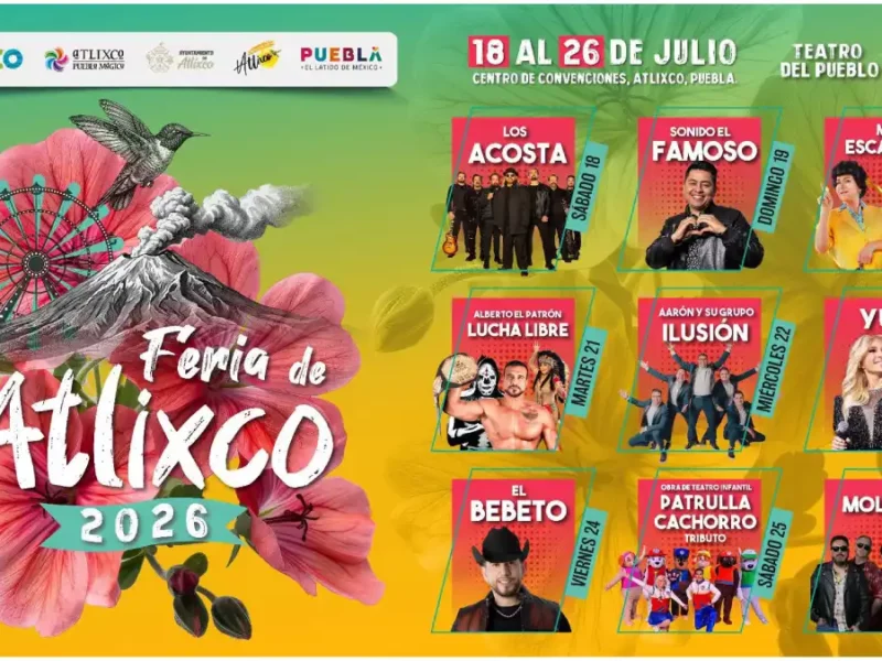 Ya está la feria de Atlixco 2026; Ariadna Ayala presenta la increíble cartelera