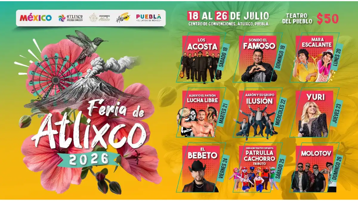 Ya está la feria de Atlixco 2026; Ariadna Ayala presenta la increíble cartelera