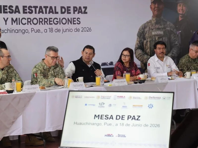 Autoridades de Hidalgo y Veracruz participan en la mesa de seguridad desde Huauchinango