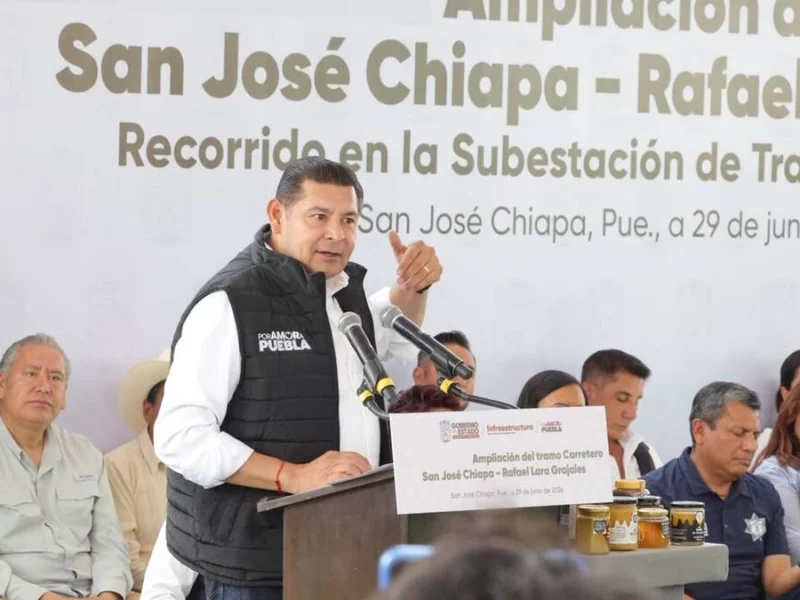 Armenta regresa a San José Chiapa: supervisa obras y defiende la recicladora