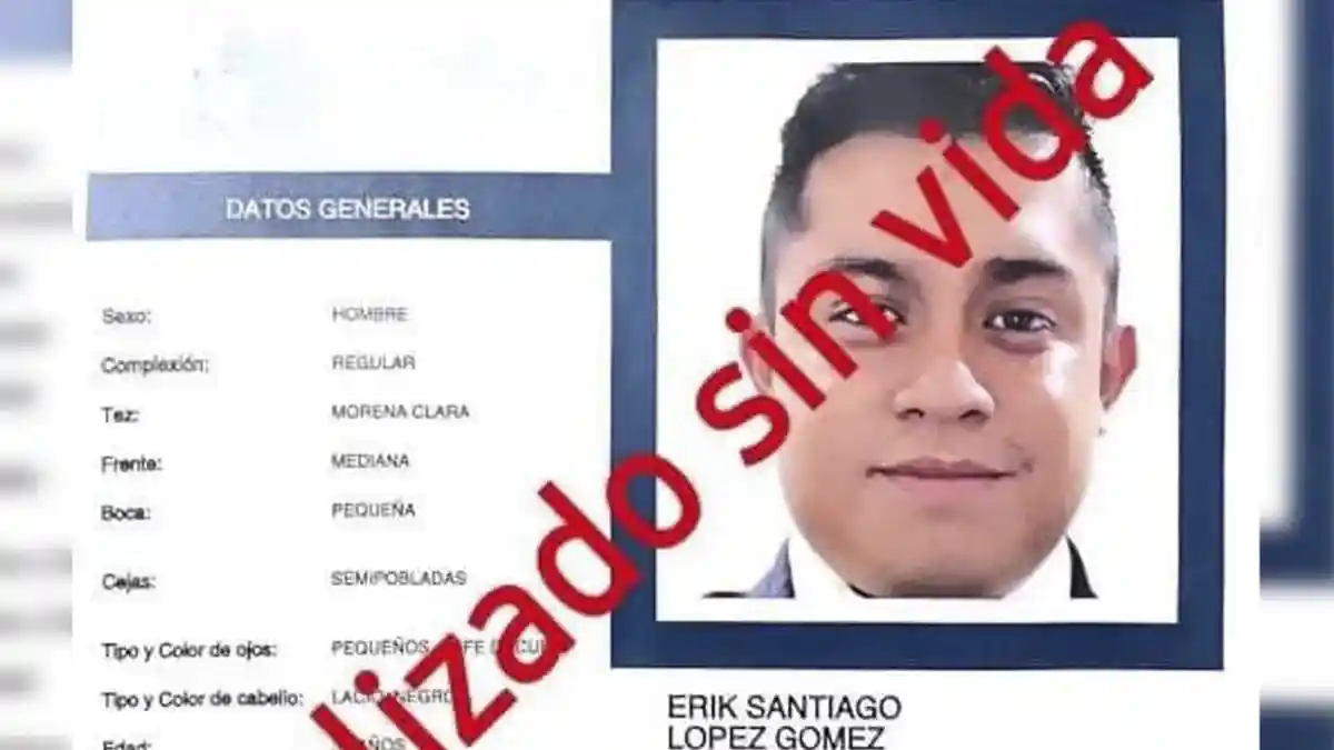 Confirman muerte de Erik Santiago; era buscado tras desaparecer luego de viajar a la CDMX