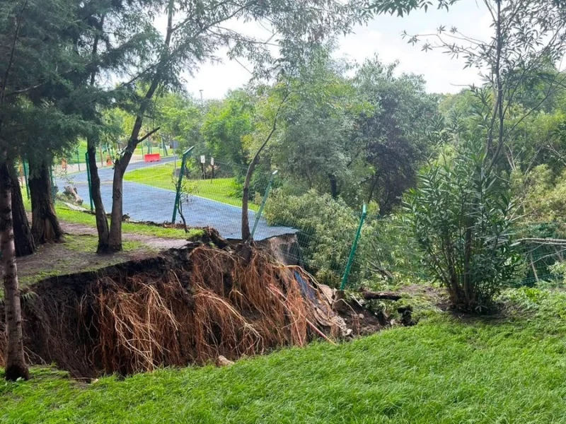 Lluvias dañan el Parque del Arte y provocan deslave en el Ecoparque Metropolitano