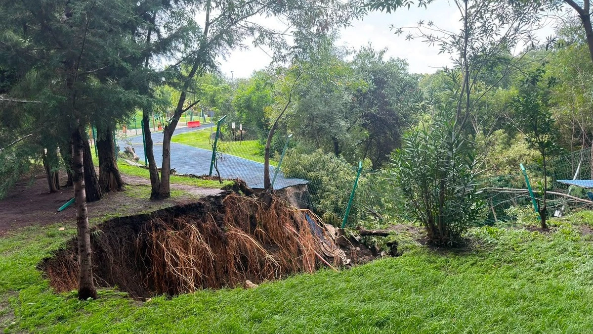 Lluvias dañan el Parque del Arte y provocan deslave en el Ecoparque Metropolitano