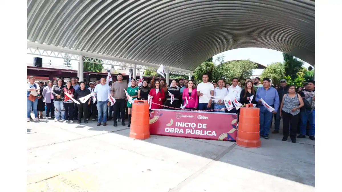 Más infraestructura para Huejotzingo: Roberto Solís da el banderazo a nuevo domo escolar en la secundaría Plutarco Elías Calles