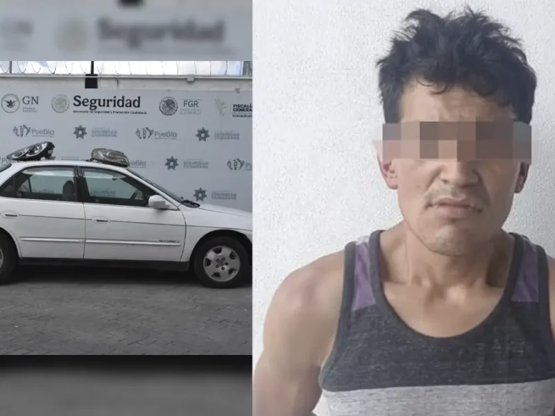 Cae integrante de la banda del carro blanco que roba autopartes en Puebla