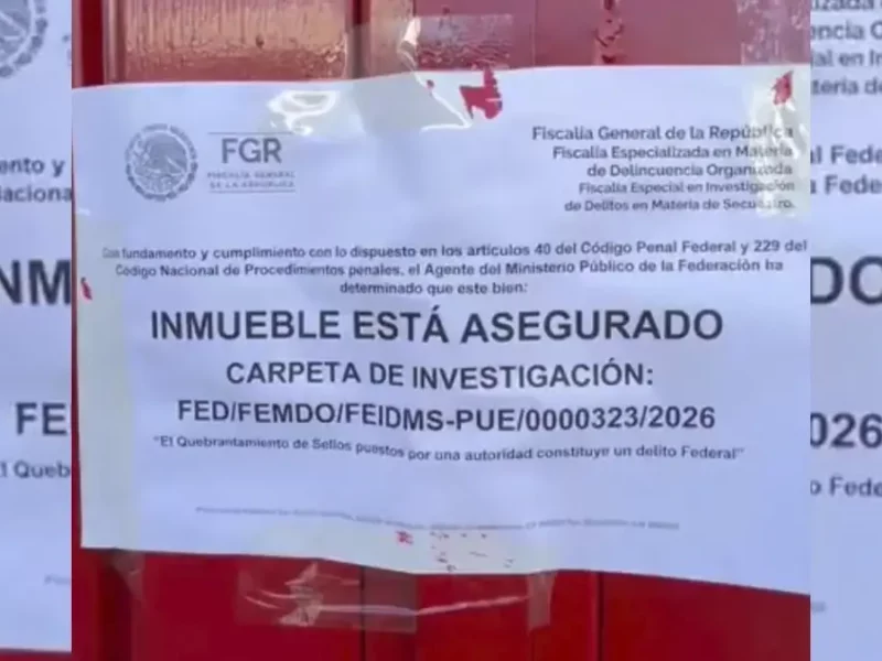 FGR asegura bodega en Cuautlancingo por secuestro y delincuencia organizada