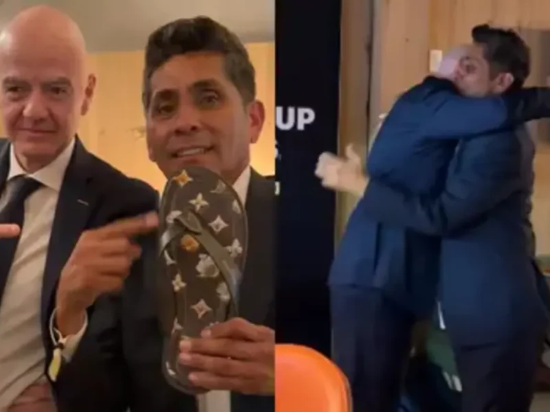 Presidente de la FIFA regala chanclas Louis Vuitton a Jorge Campos