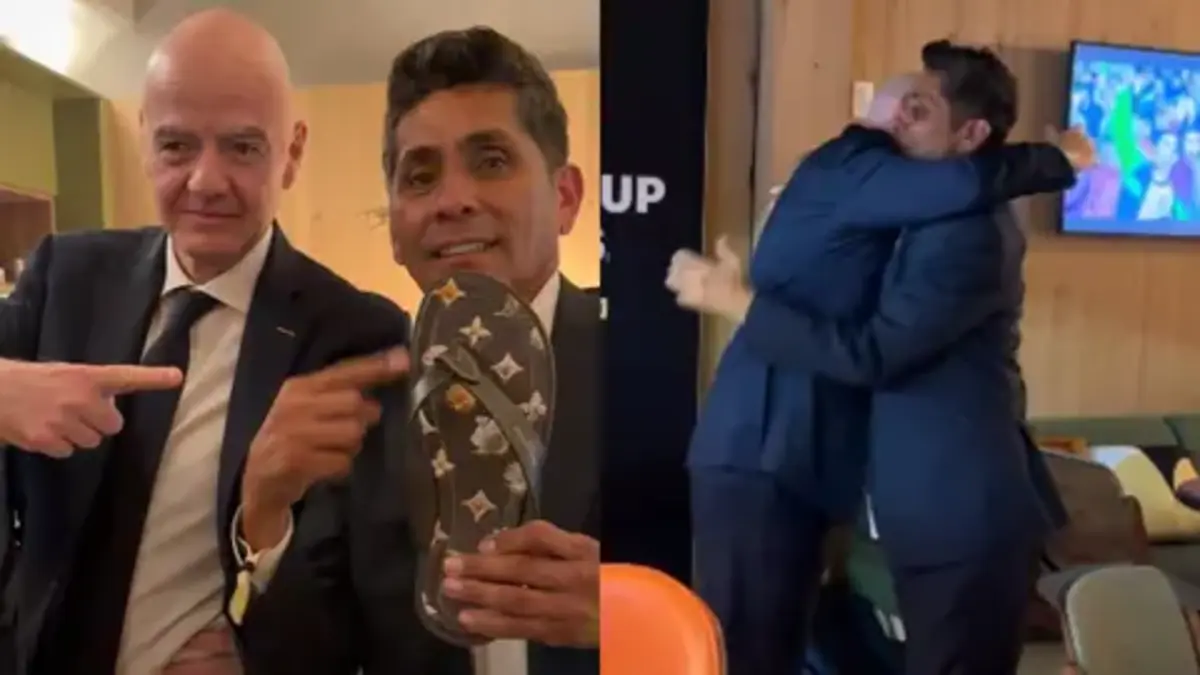 Presidente de la FIFA regala chanclas Louis Vuitton a Jorge Campos