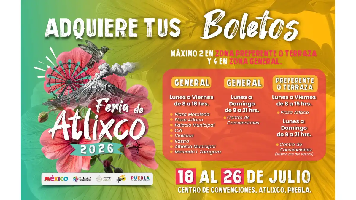 La feria de Atlixco ya está aquí; Conoce los puntos de venta de los boletos