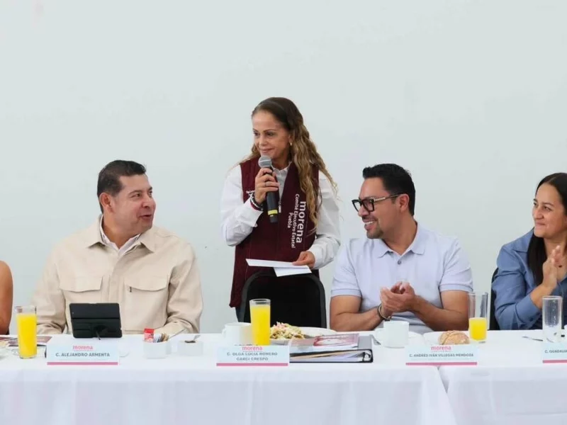Armenta presenta avance de obras ante Consejo de Morena en Puebla
