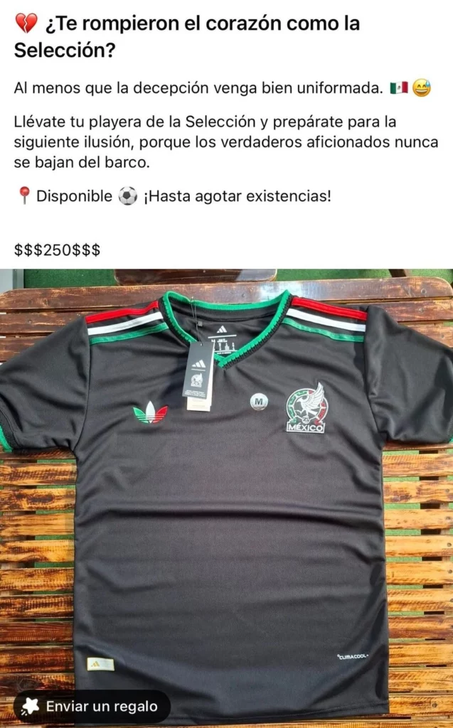 Las playeras de la Selección Mexicana en Puebla bajaron de costo en 90%.
